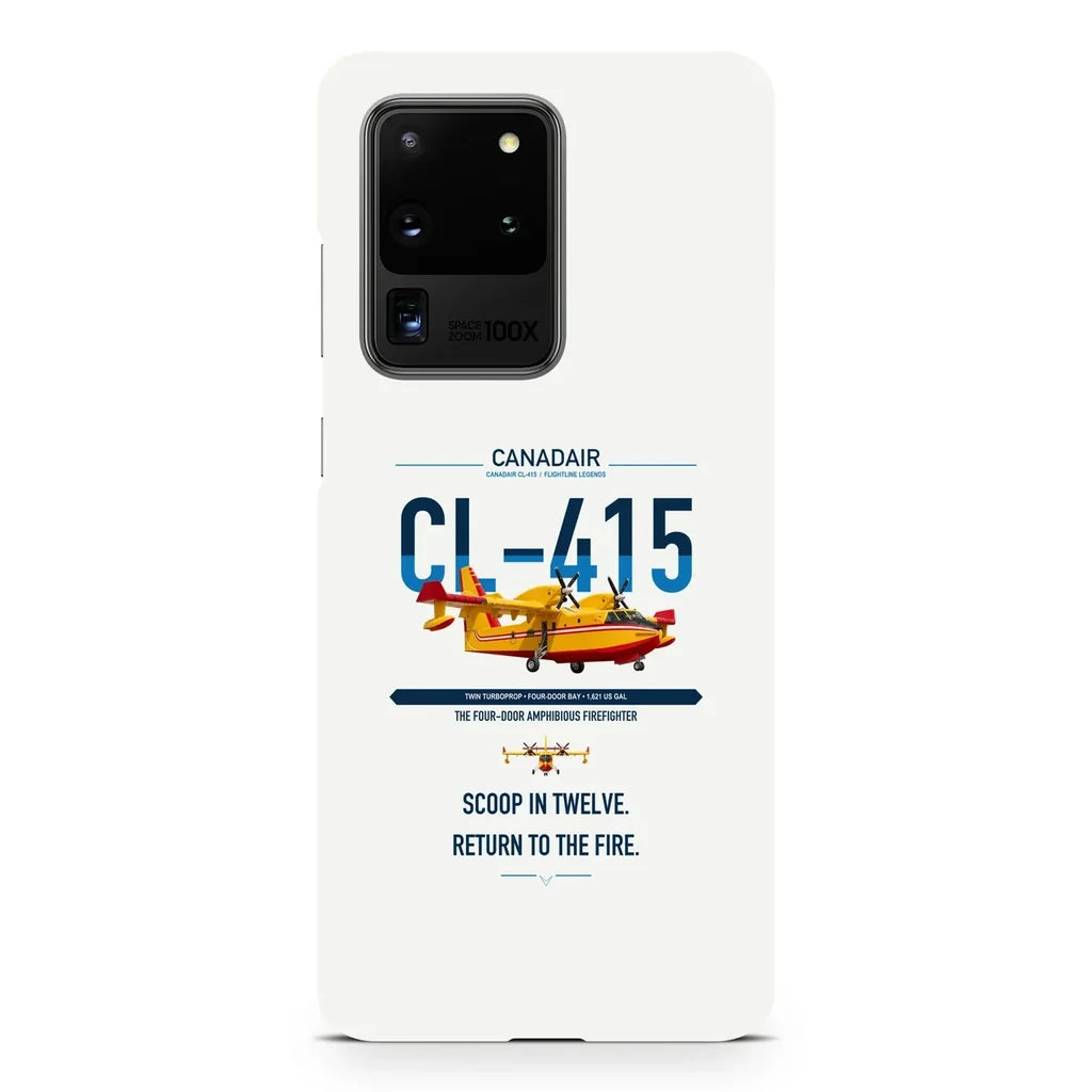 Canadair CL-415 design on samsung case - white
