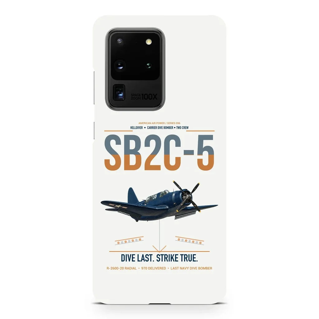 SB2C-5 Helldiver design on samsung case - white