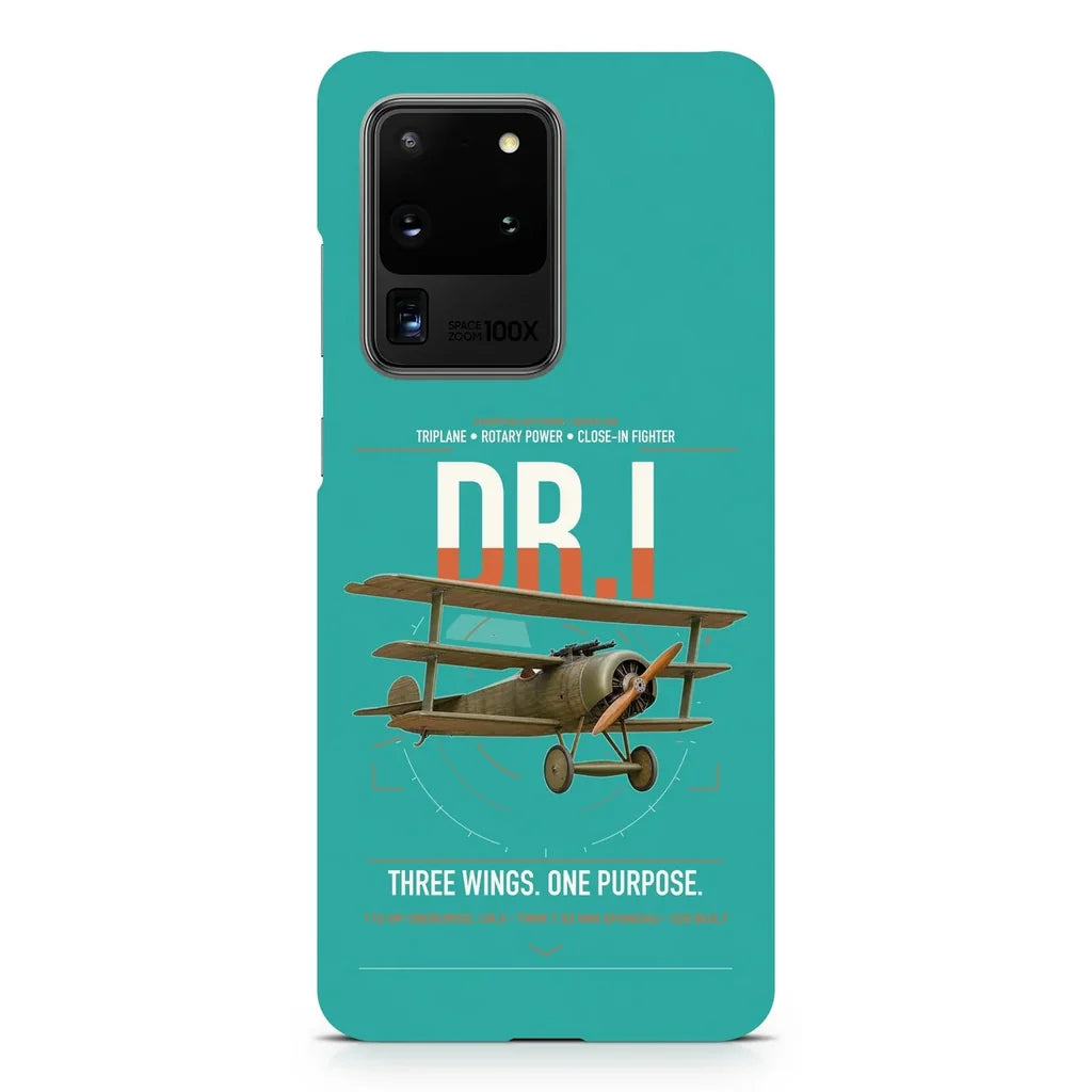 Fokker Dr.I design on samsung case - turquoise