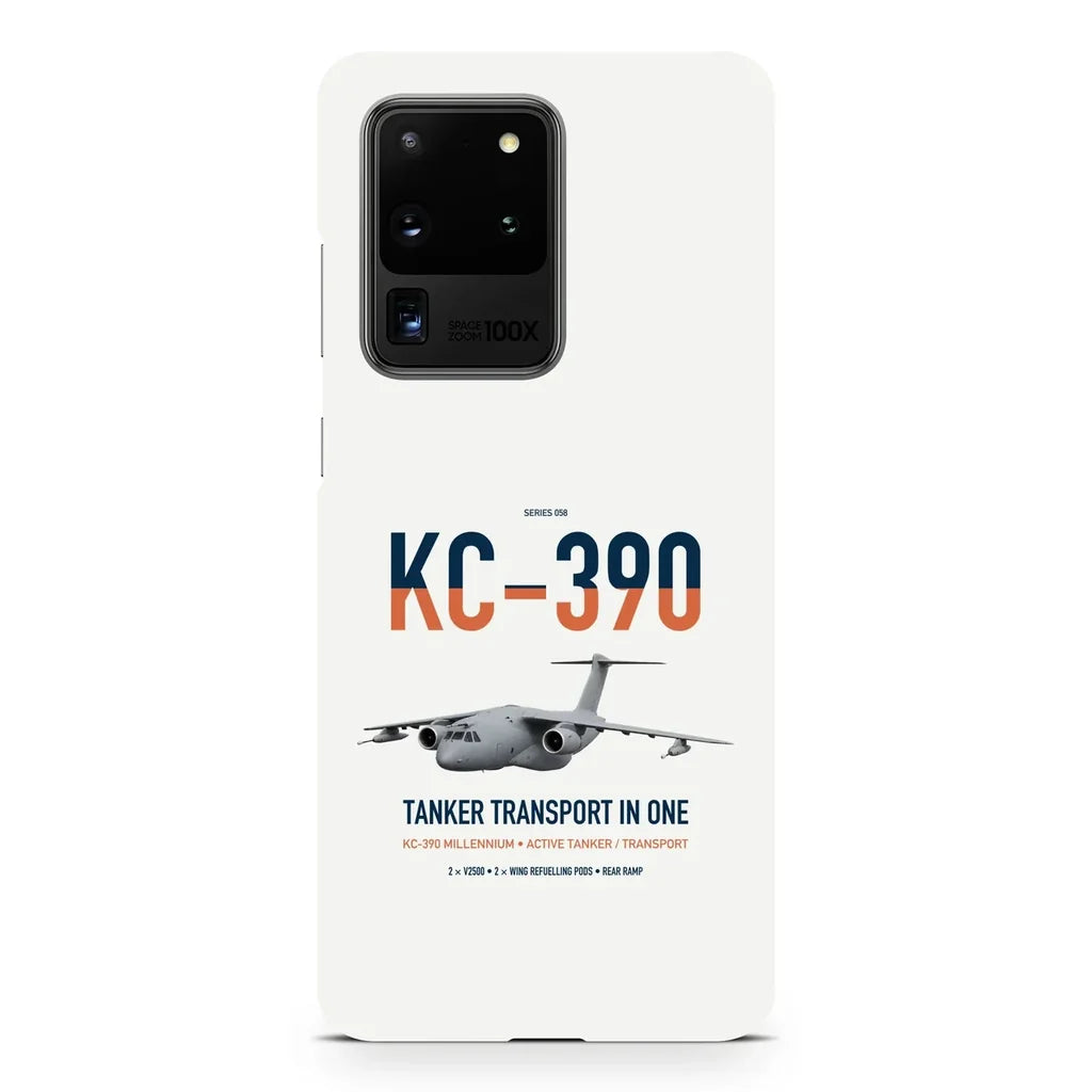Embraer KC-390 Millennium design on samsung case - white