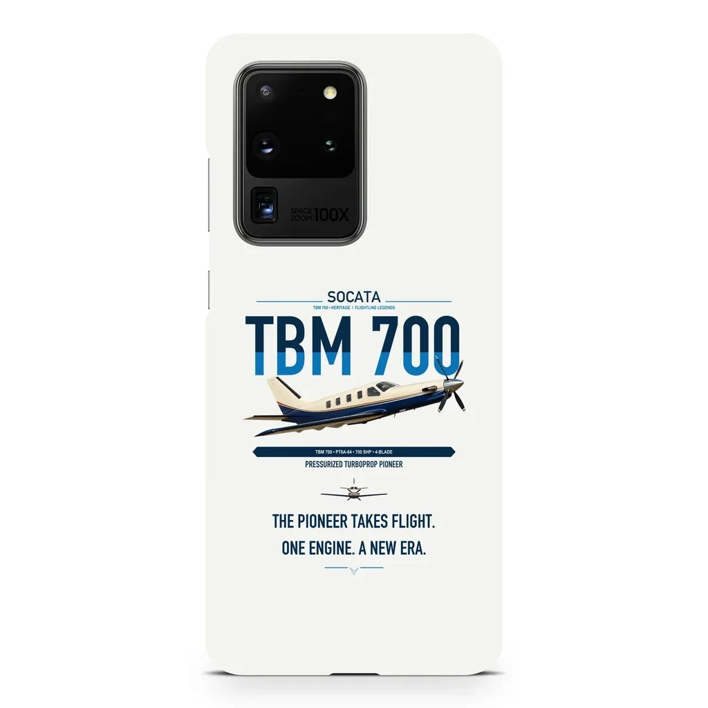 Socata TBM 700 design on samsung case - white