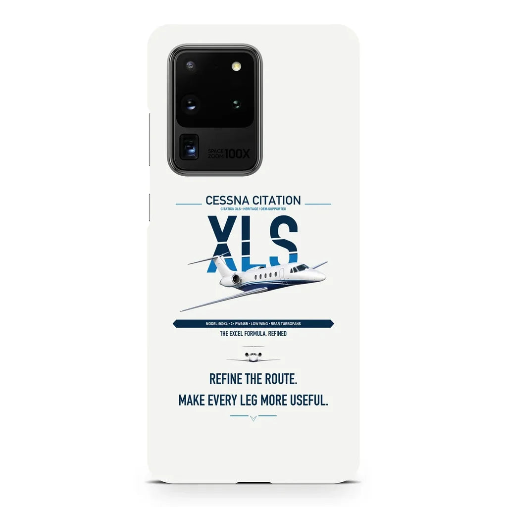 Cessna Citation XLS design on samsung case - white