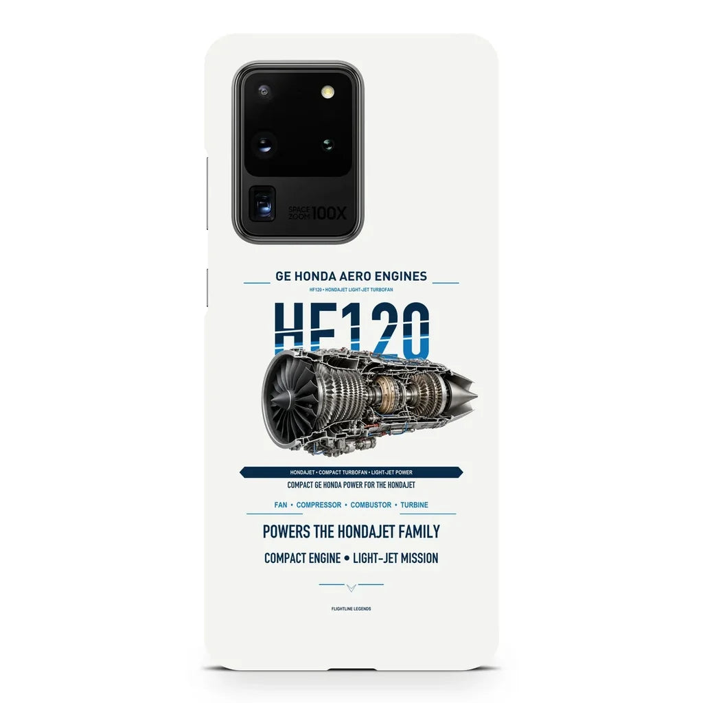 HF120 design on samsung case - white