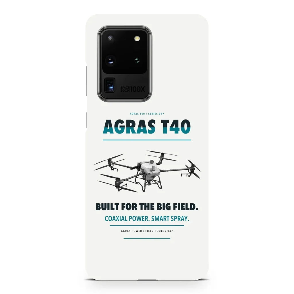 DJI Agras T40 design on samsung case - white