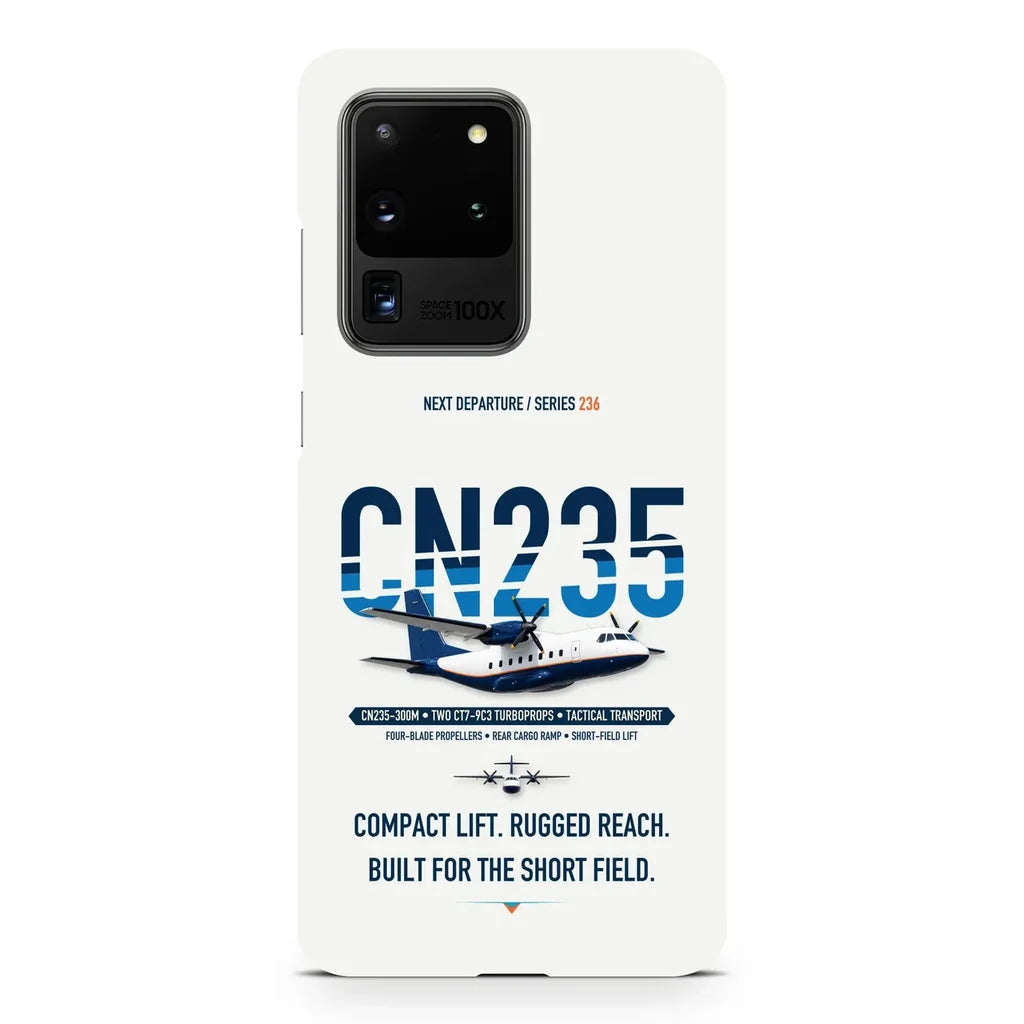 Airbus CN235-300M design on samsung case - white