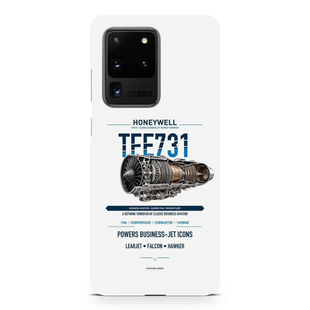 TFE731 design on samsung case - white