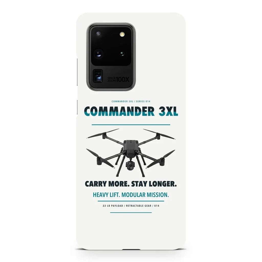 Draganfly Commander 3XL design on samsung case - white
