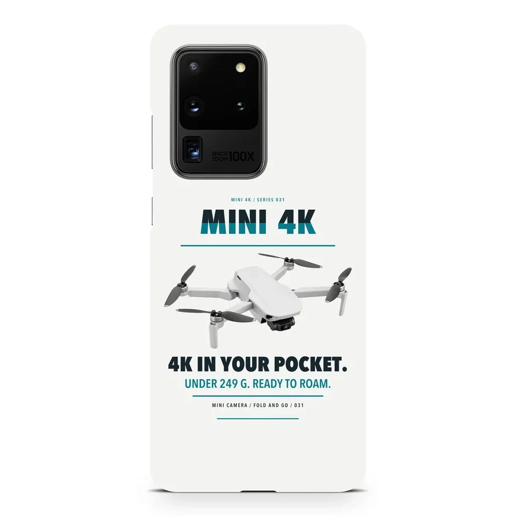 DJI Mini 4K design on samsung case - white