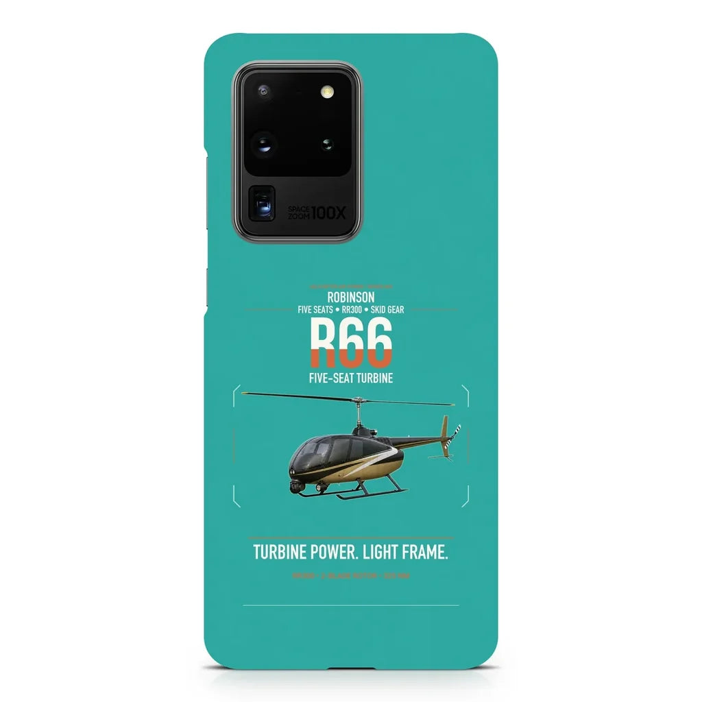 Robinson R66 design on samsung case - turquoise