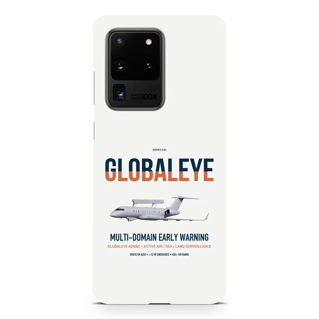 Saab GlobalEye design on samsung case - white