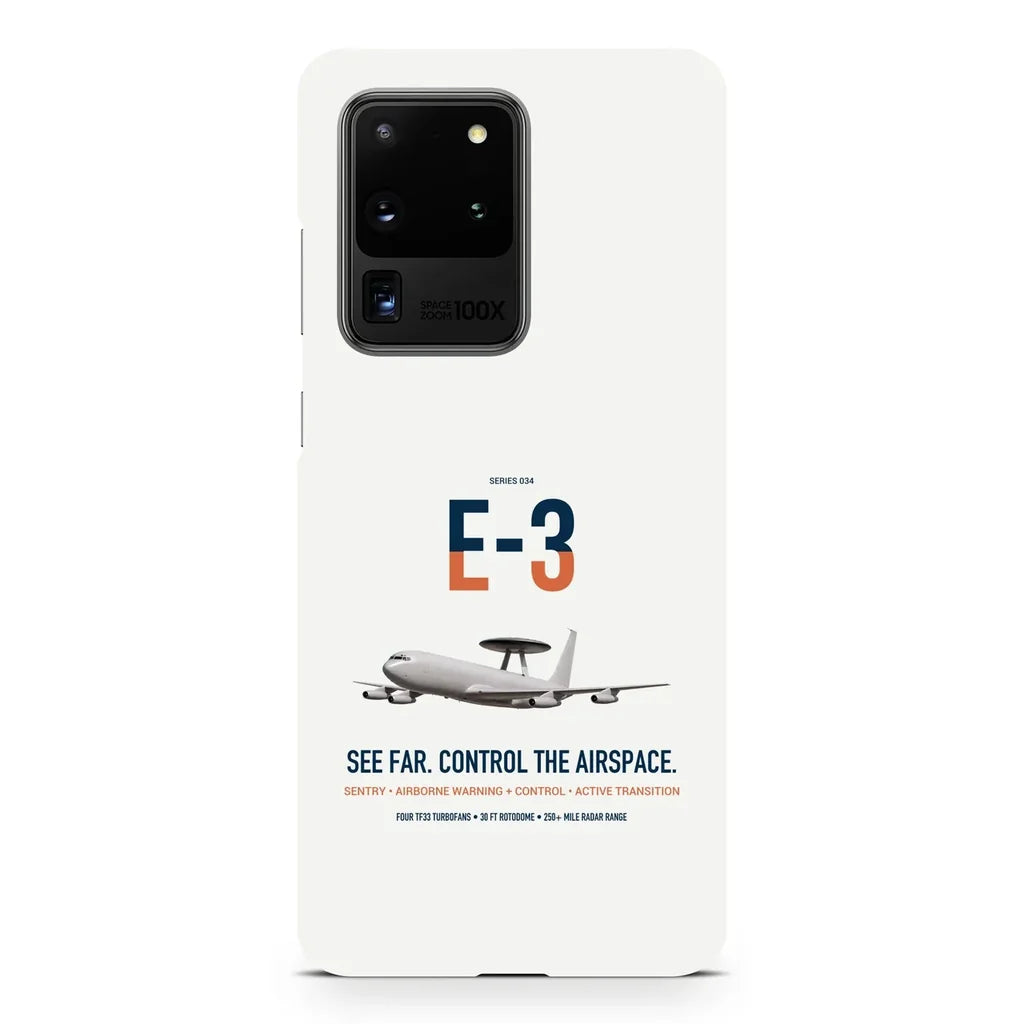 E-3 Sentry AWACS design on samsung case - white