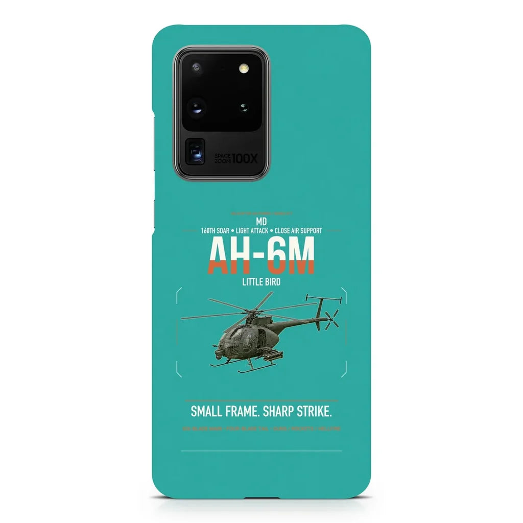 MD AH-6M Little Bird design on samsung case - turquoise