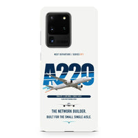 Thumbnail for Airbus A220-300 design on samsung case - white