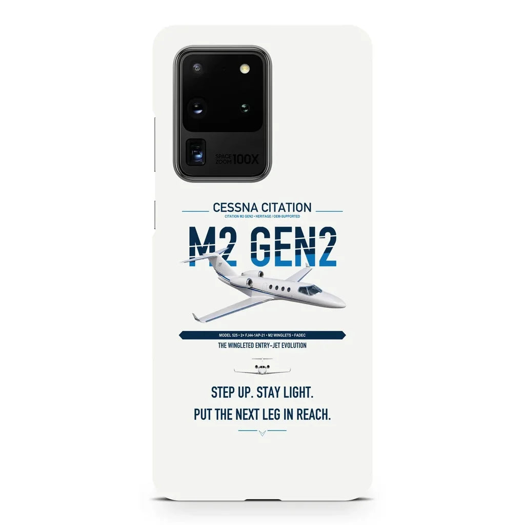 Cessna Citation M2 Gen2 design on samsung case - white