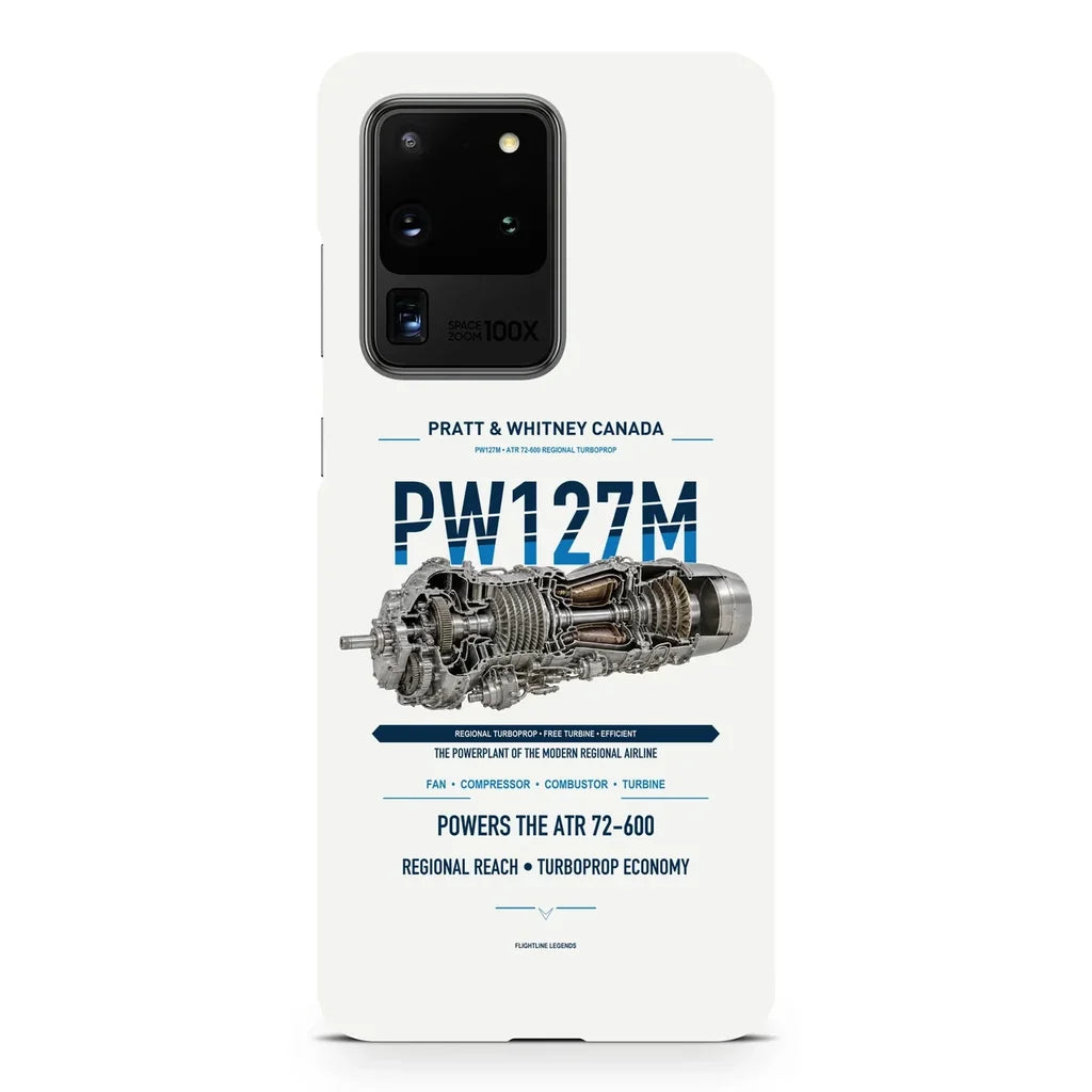 PW127M design on samsung case - white