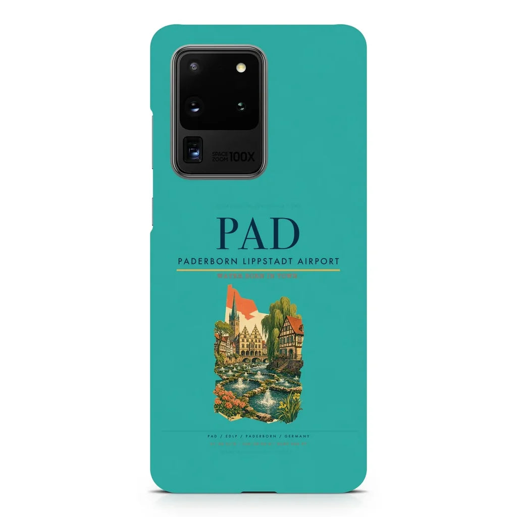 Paderborn Lippstadt Airport PAD design on samsung case - turquoise