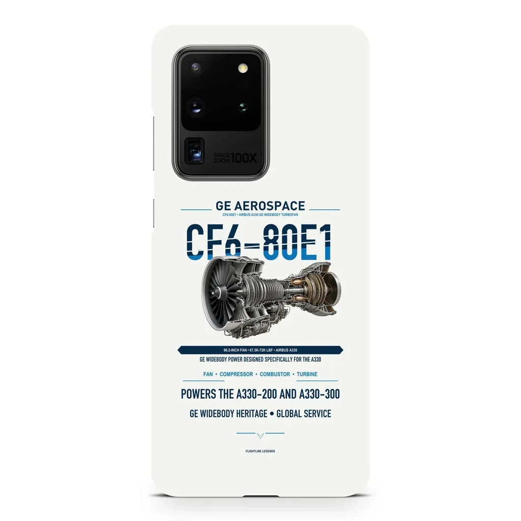 CF6-80E1 design on samsung case - white