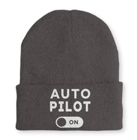 Thumbnail for Auto Pilot ON Embroidered Beanie - view 5