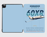 Thumbnail for Bombardier Learjet 60XR design on light blue ipad tablet case