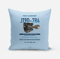 Thumbnail for JT9D-7R4 design on light blue pillow