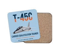 Thumbnail for T-45C Goshawk design on light blue 1 piece coaster
