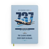 Thumbnail for Boeing 737-300 Classic design on light blue notebook