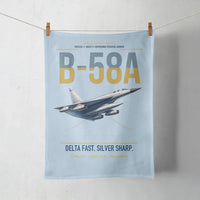 Thumbnail for B-58A Hustler design on light blue towel