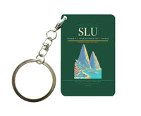 Thumbnail for George F. L. Charles Airport (SLU) design on dark green key chain