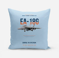 Thumbnail for EA-18G Growler Control The Spectrum design on light blue pillow