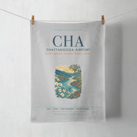 Thumbnail for Chattanooga Airport (CHA) design on light gray towel