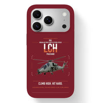 Thumbnail for HAL LCH Prachand design on dark red magsafe iphone case, for iPhone 17 Pro