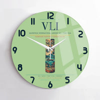 Thumbnail for Bauerfield International Airport (VLI) design on light green no frame wall clock
