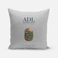 Thumbnail for Adelaide Airport (ADL) design on light gray pillow