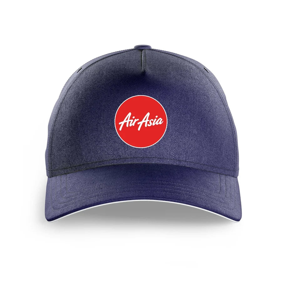 AirAsia logo printed on dark blue cap