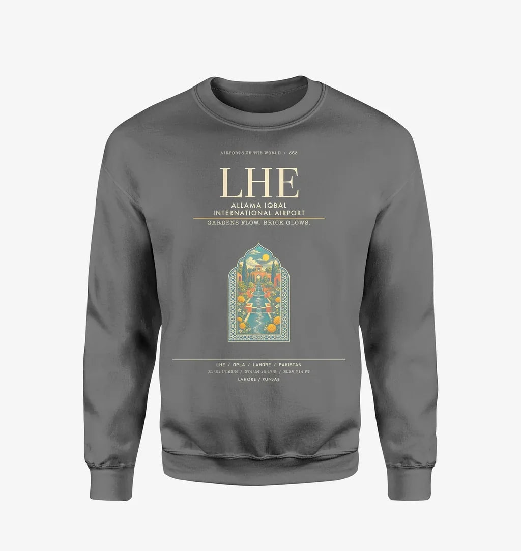 Allama Iqbal International Airport Lahore LHE Sweatshirt - Gray