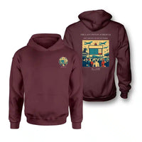 Thumbnail for VINTAGE G4469 - The Last Piston Schedule - Double-Side Hoodie design on darkred double side