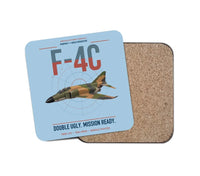 Thumbnail for F-4C Phantom II design on light blue 1 piece coaster