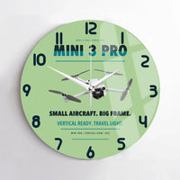 Thumbnail for DJI Mini 3 Pro design on light green no frame wall clock