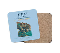 Thumbnail for Erfurt-Weimar Airport (ERF) design on light blue 1 piece coaster