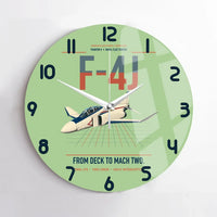 Thumbnail for F-4J Phantom II design on light green no frame wall clock