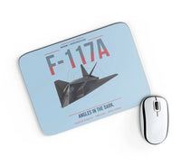 Thumbnail for F-117A Nighthawk design on light blue rectangle mouse pad