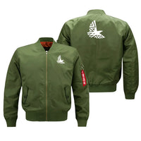 Thumbnail for Mozambique Airlines logo on green bomber jacket