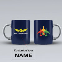 Thumbnail for Customisable Colourful 3 Airplanes Mug - view 5