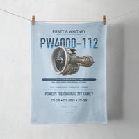 Thumbnail for PW4000-112 design on light blue towel