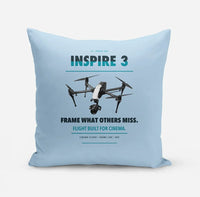 Thumbnail for DJI Inspire 3 design on light blue pillow