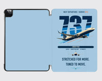 Thumbnail for Boeing 737 MAX 10 design on light blue ipad tablet case