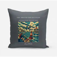 Thumbnail for VINTAGE G4299 - The Around The Bay Dash - Designed Pillows design on gray