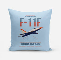 Thumbnail for F-11F Tiger design on light blue pillow