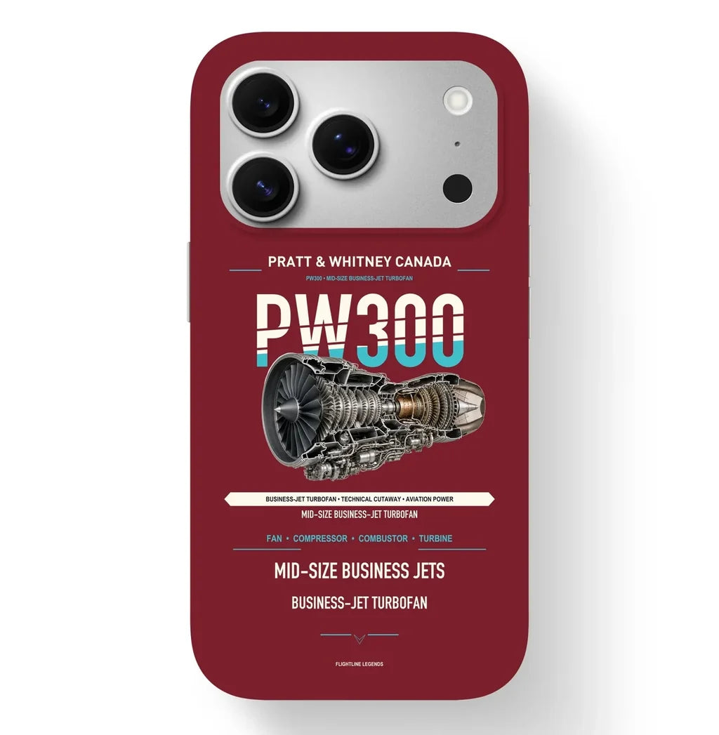 PW300 Case design on dark red iphone case