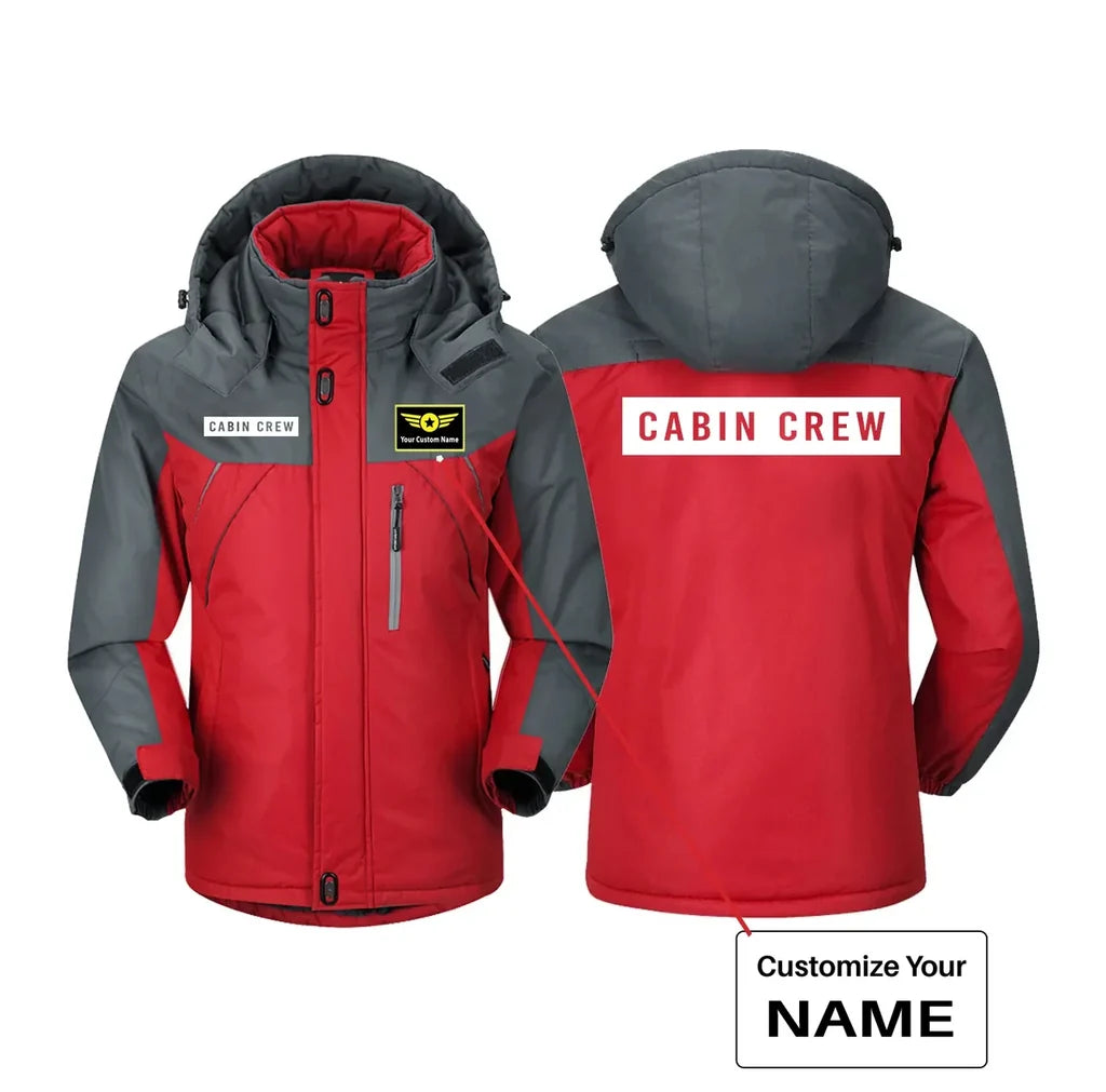 Customisable Cabin Crew Text Winter Jacket - view 5